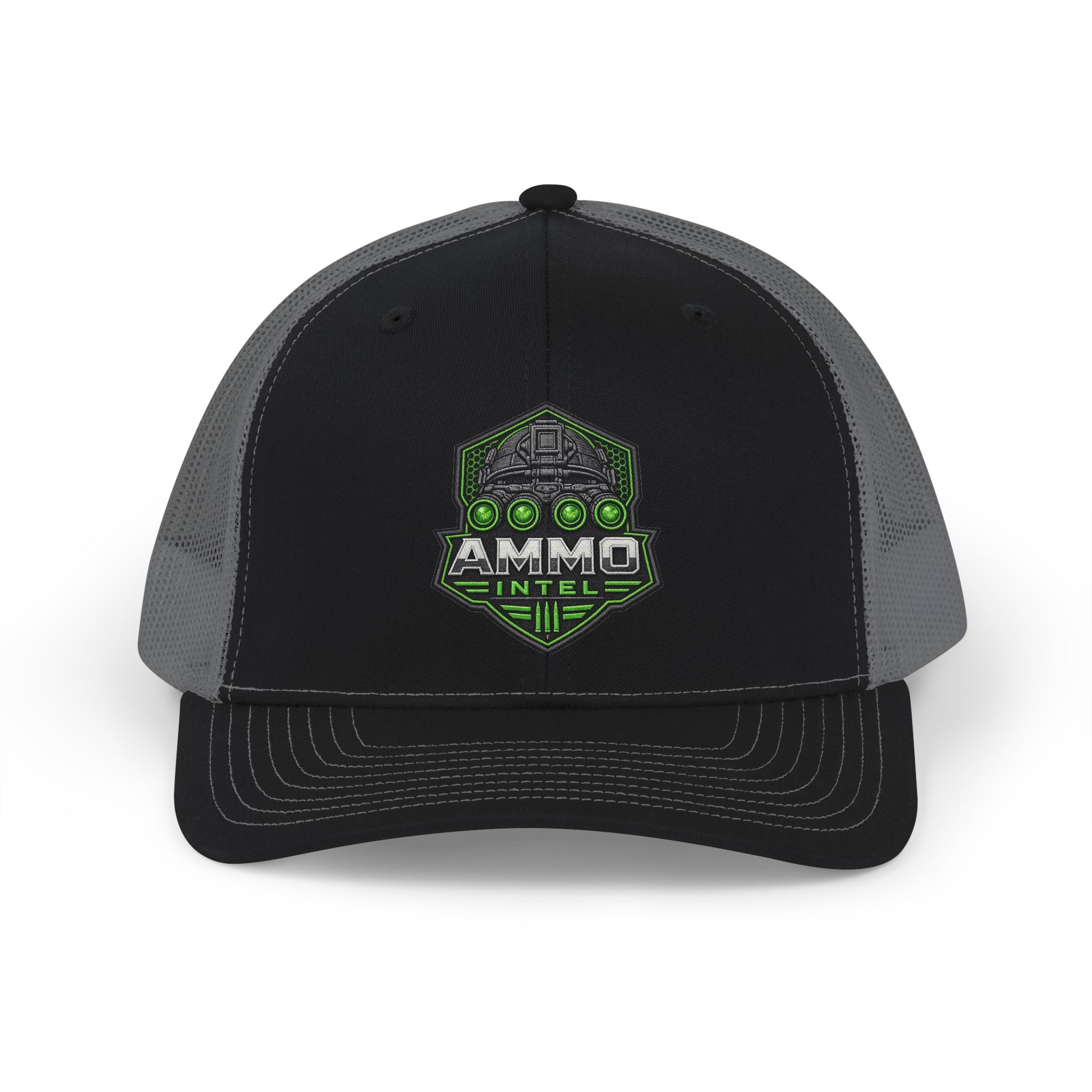 Ammo Intel Blackout Trucker Cap — Tactical Snapback