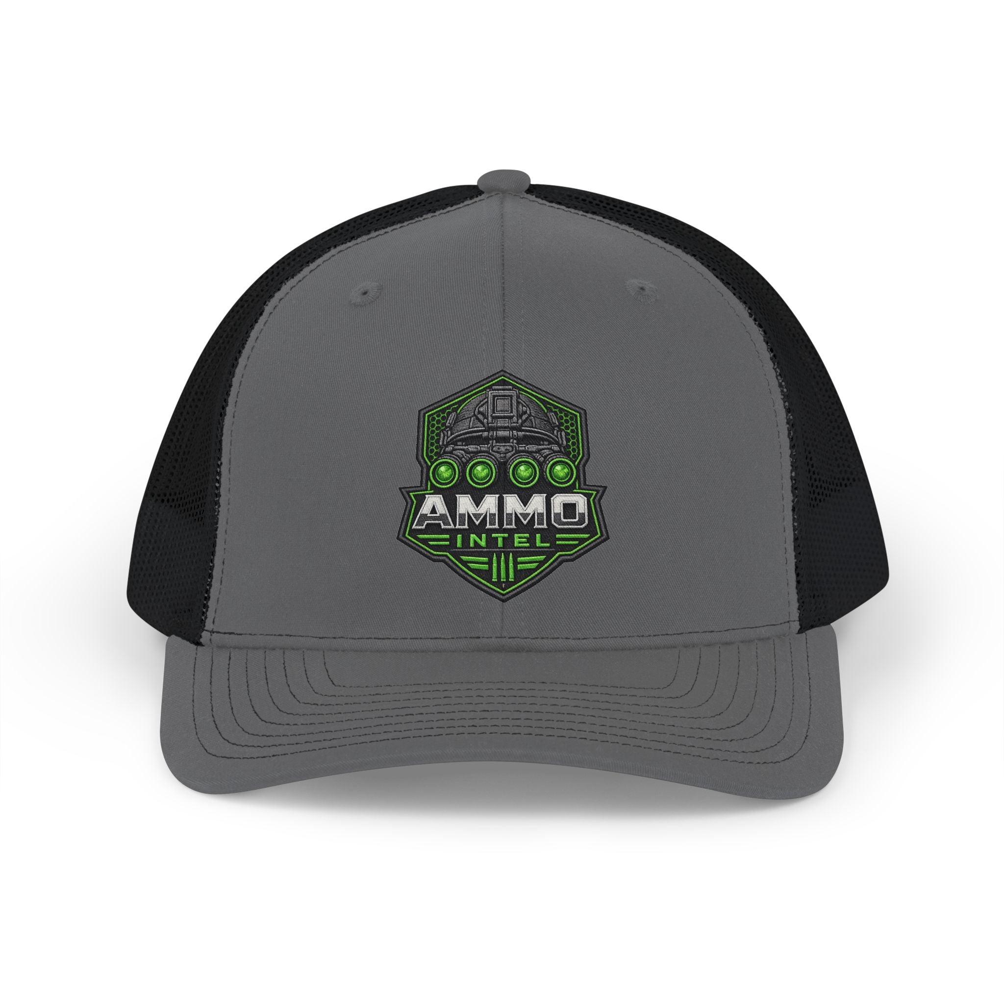 Ammo Intel Blackout Trucker Cap — Tactical Snapback