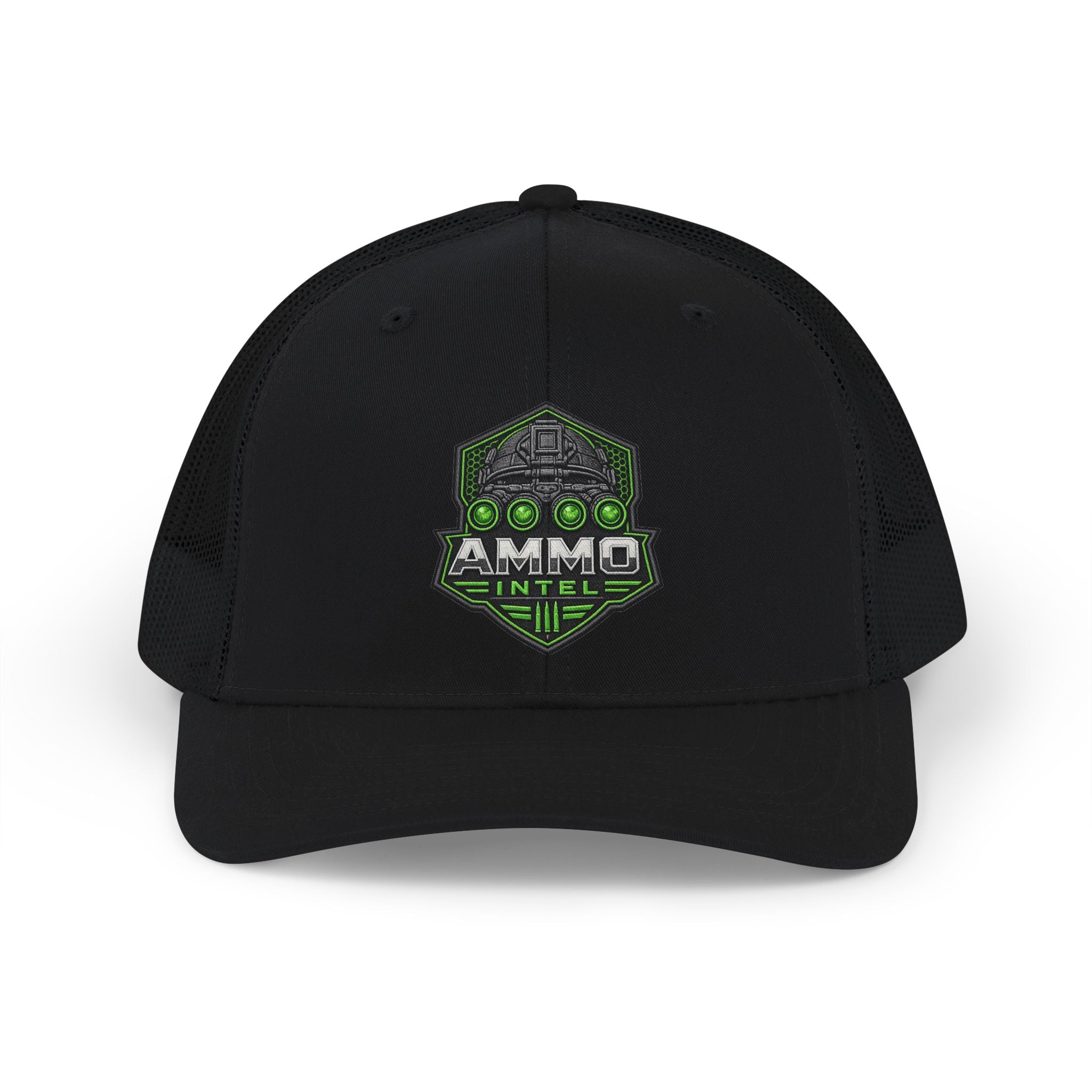 Ammo Intel Blackout Trucker Cap — Tactical Snapback