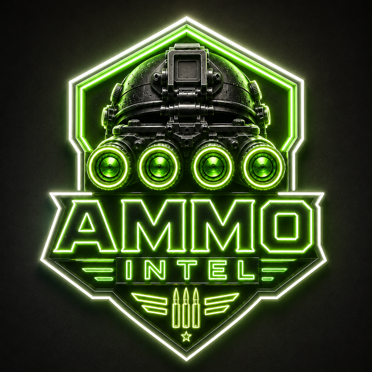 Ammo Intel Neon Quad Nods Tactical Die-Cut Sticker